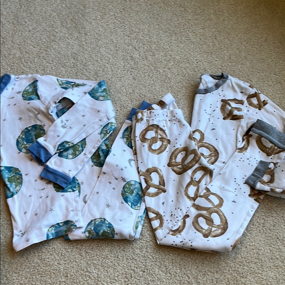 Kids' Burts Bees, Earth and Pretzel Pajama Sets -size 8